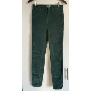 Green Velvet Skinny Jeans